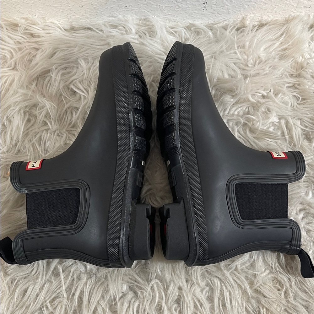 HUNTER Women's Original Chelsea Rain Boots Waterproof Size 8 Black New - Picture 9 of 16